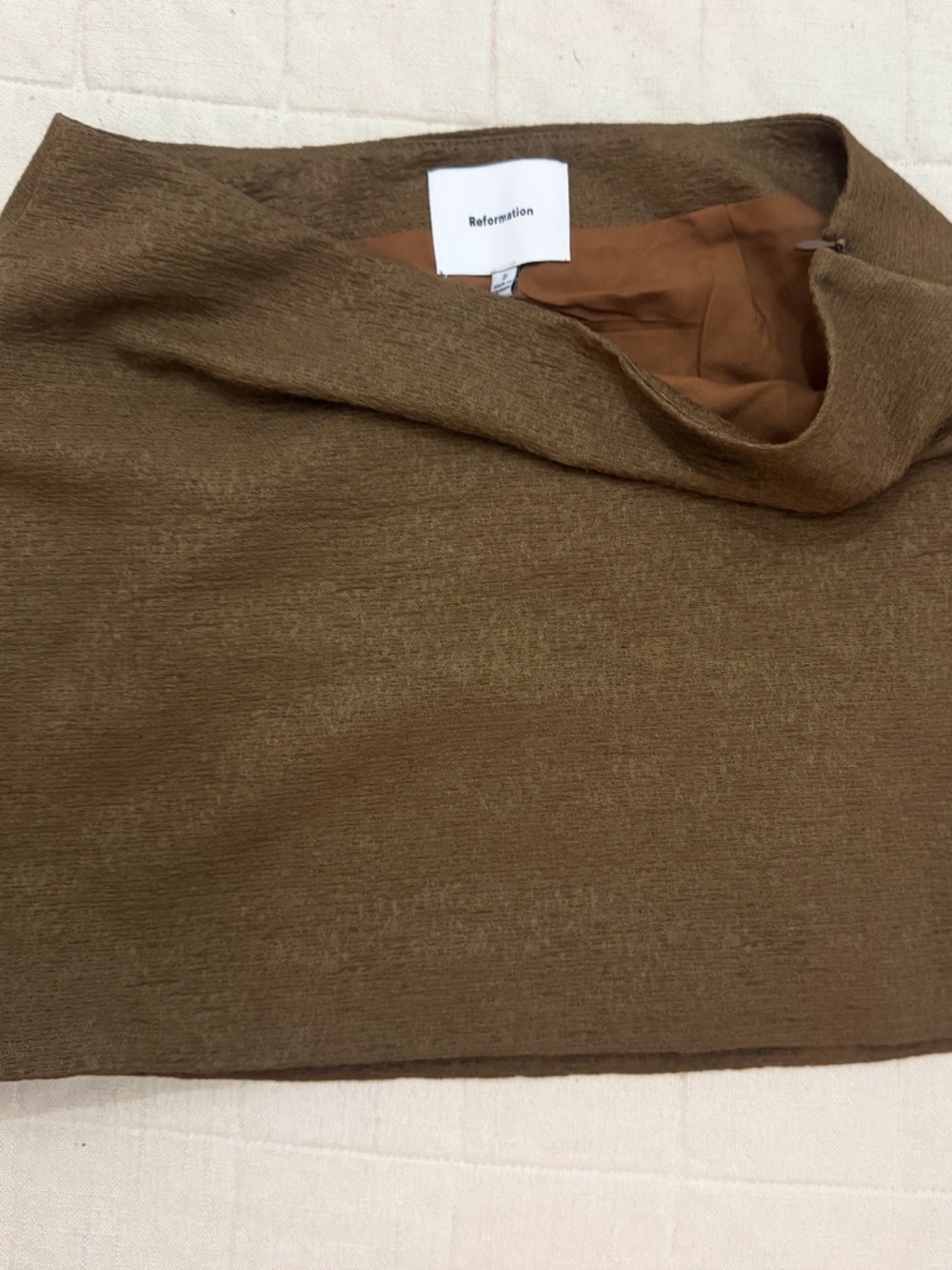 NWT Reformation Chloe Two-Piece Set in Chestnut Size 2 - Picture 13 of 14